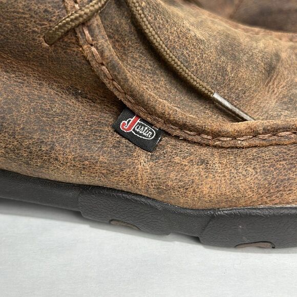 The 232 Justin Men's Driver Moc Casual Shoes 
Sz 12 Justin boots wallabies style - Picture 4 of 11